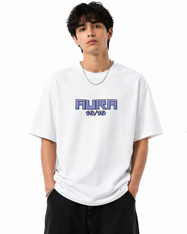 Aura 10/10 Unisex Oversized Graphic Tee