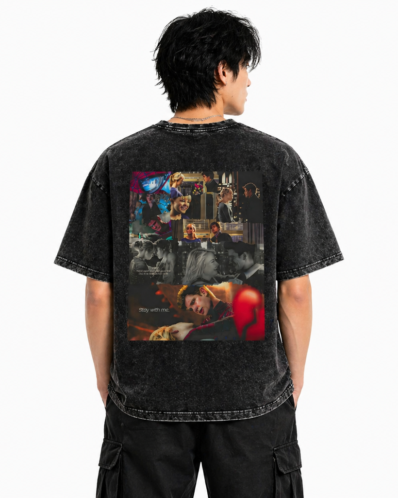 Golden Web Spiderman Gwen Vintage Oversized Tee
