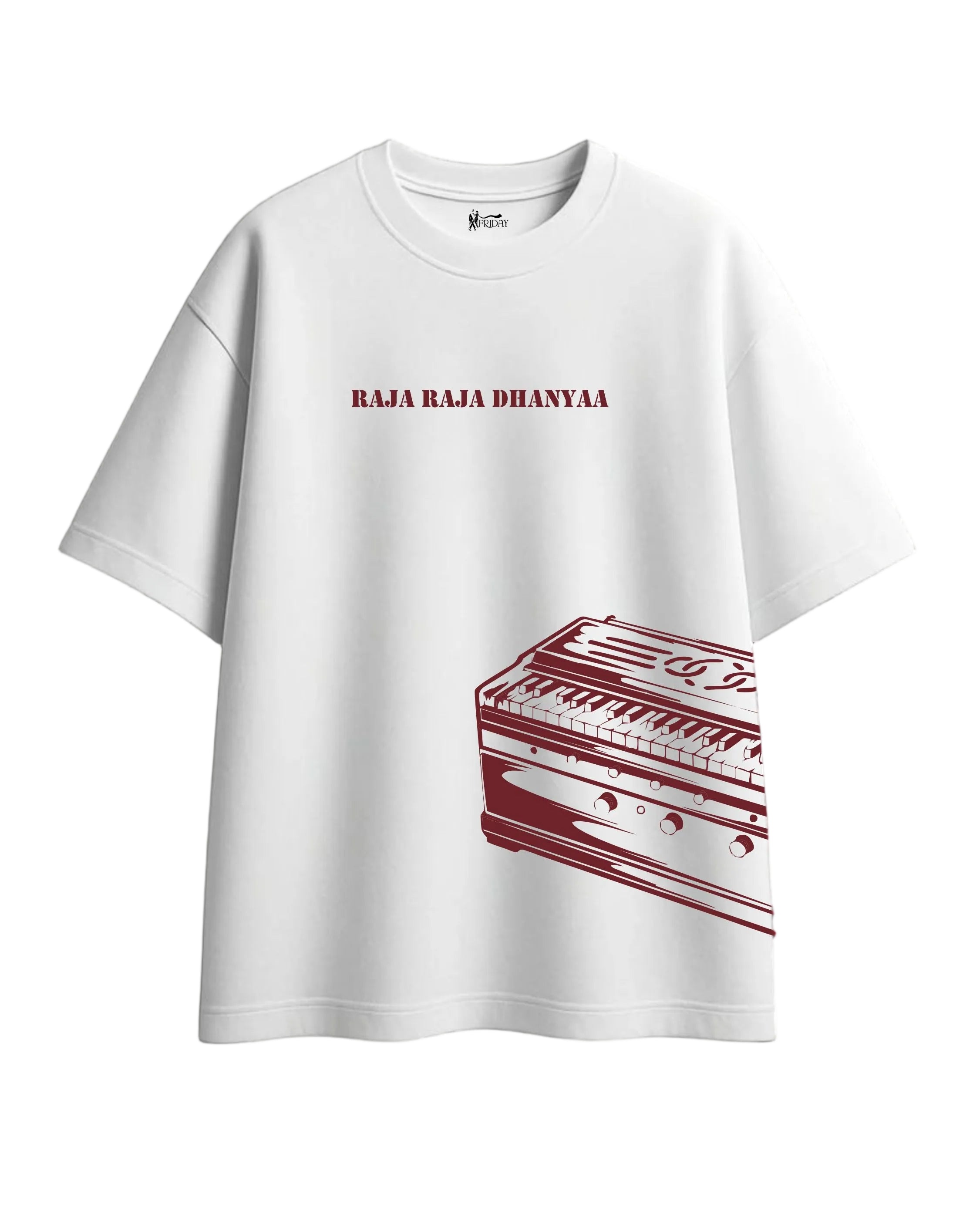 White Maestro Raja Classic Oversized Graphic Tee