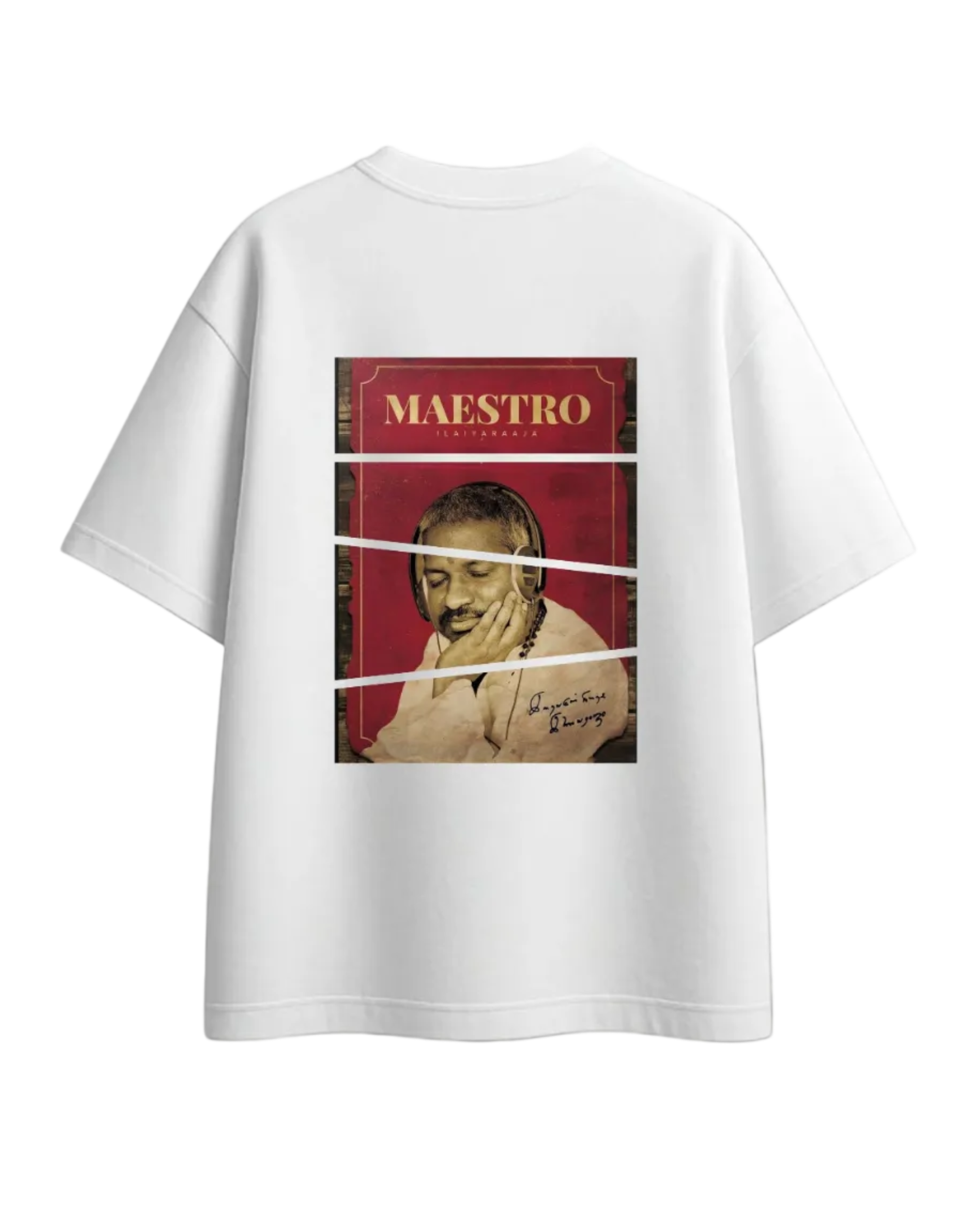 White Maestro Raja Classic Oversized Graphic Tee