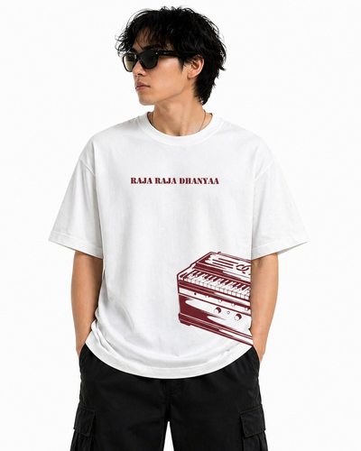 White Maestro Raja Classic Oversized Graphic Tee