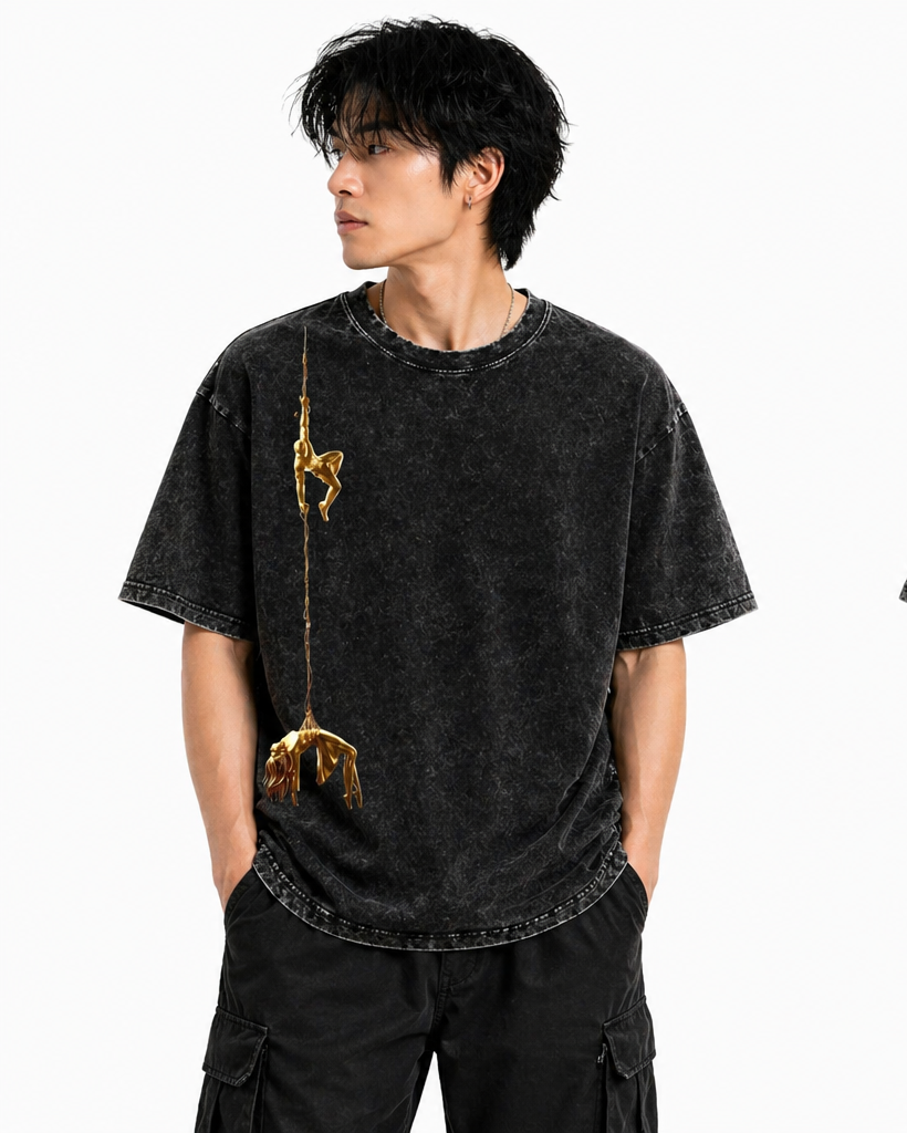 Golden Web Spiderman Gwen Vintage Oversized Tee