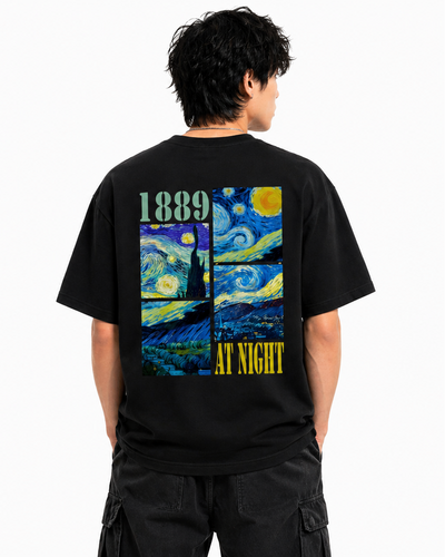 Van Gogh Starry Fusion Art Oversized Tee