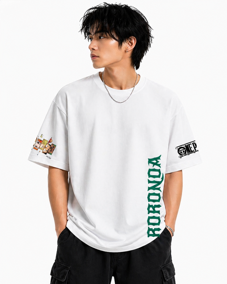Zoro Dragon Flame Oversized Tee