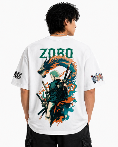 Zoro Dragon Flame Oversized Tee