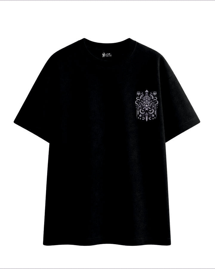 Raavan Legacy Black Oversized Graphic Tee