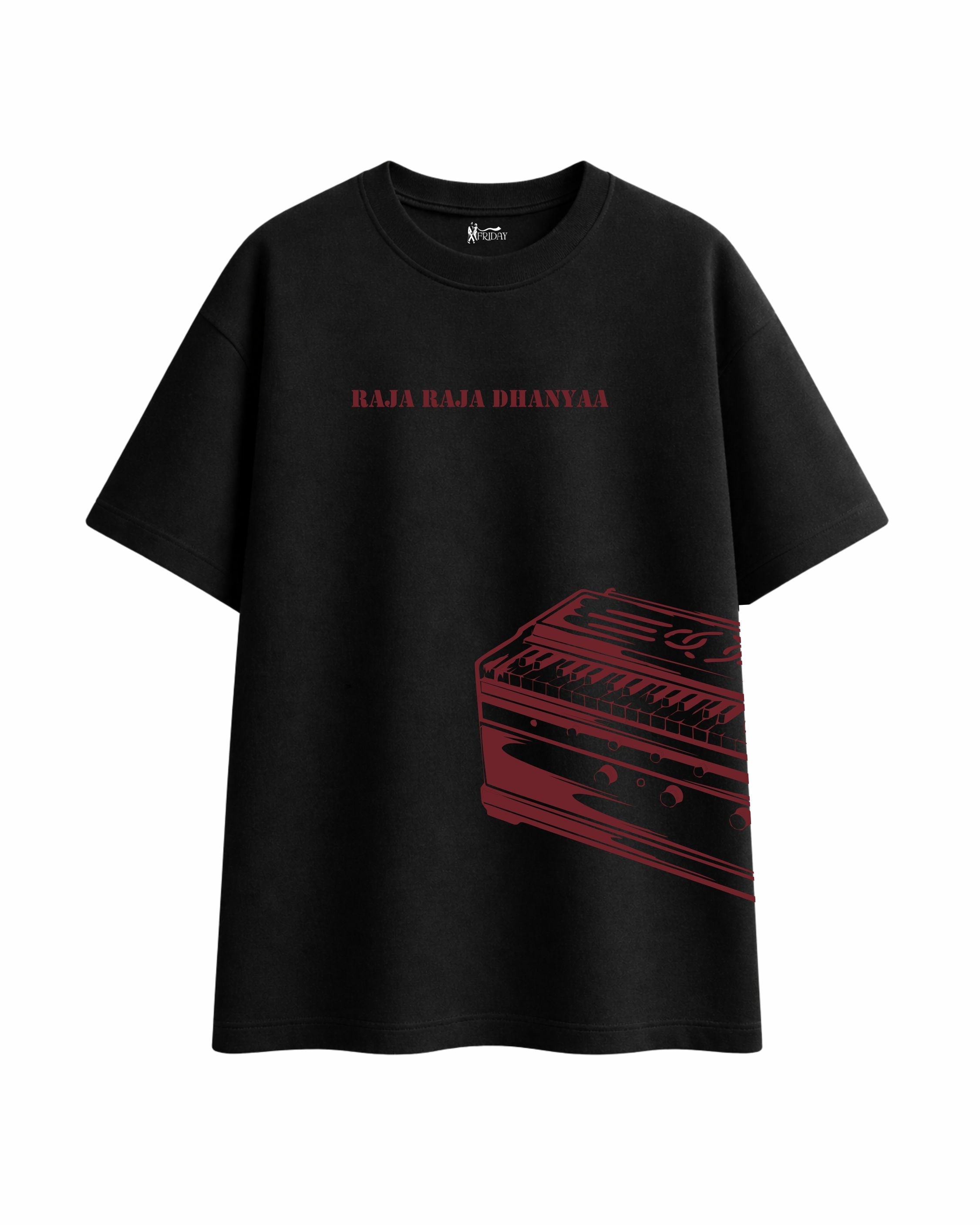 Black Maestro Raja Vintage Oversized Graphic Tee