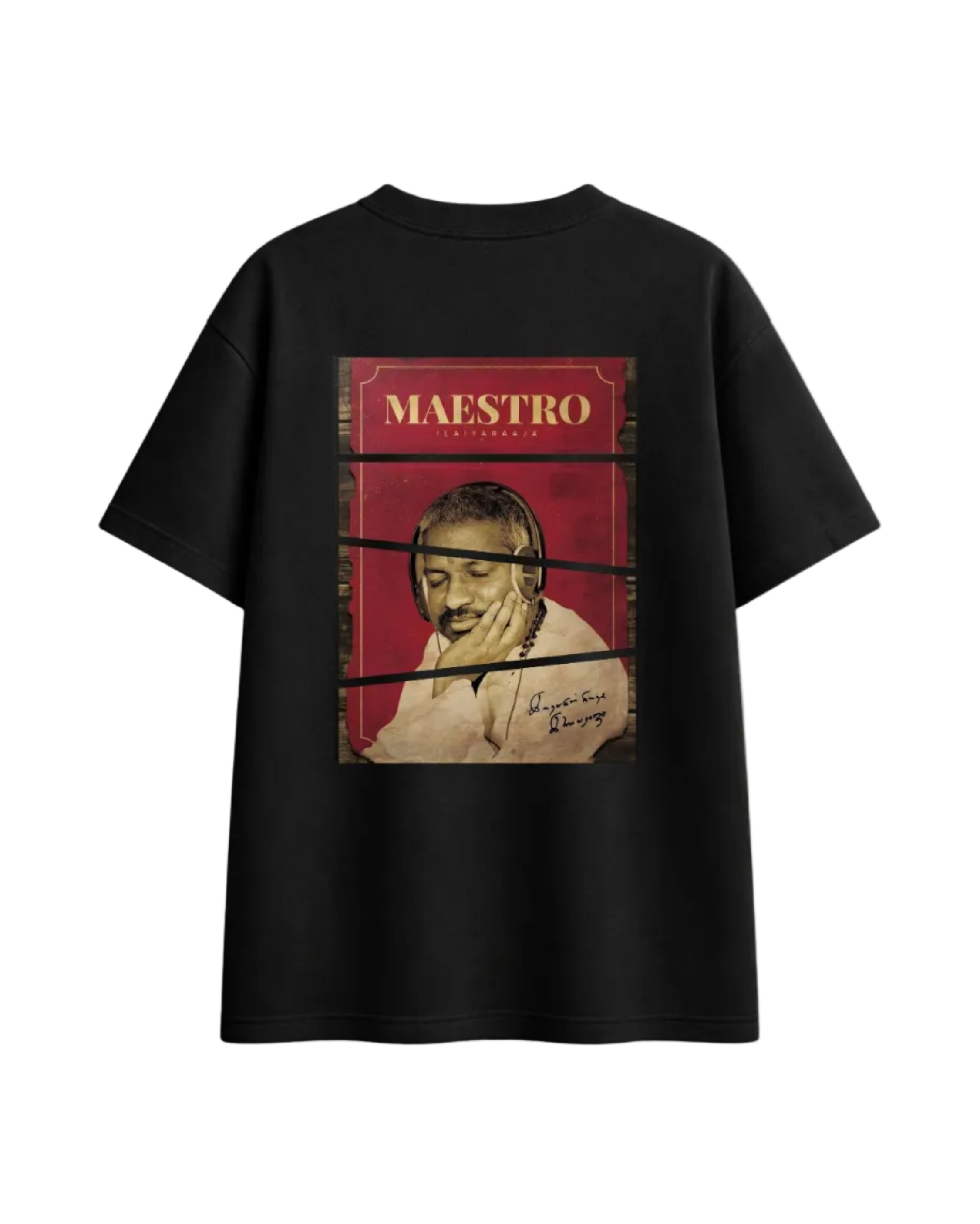 Black Maestro Raja Vintage Oversized Graphic Tee