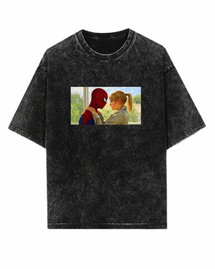 Spiderman Gwen Acid-Wash Tee