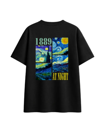 Van Gogh Starry Fusion Art Oversized Tee
